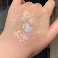 Paleta de Sombras de Ojos Brillantes de 9 Colores Destacado de Tónico Frio Champán Pink Pearly - details 5