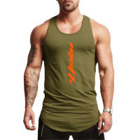 Camiseta Deportiva de Algodón sin Mangas para Hombres Cuello Redondo Estampado - details 7