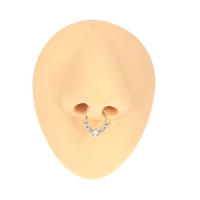 Anillo de segmento con bisagras de acero quirúrgico, cartílago de la oreja, hélice rook tragus, 16g, piercing para la oreja, Aro para la nariz, septum, clicker, 100% - details 2