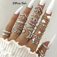Juego de Anillos Geométricos Bohemios 30 Piezas de Oro y Plata para Uñas - details 4