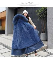 Chaqueta de invierno con capucha para mujer, Parka larga y gruesa con relleno de piel sintética, chaqueta desmontable de talla grande - details 18