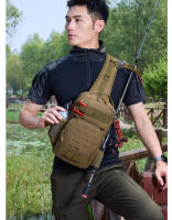Bolsa táctica de pesca para el pecho con soportes para caña, para caza, escalada, Camping, caja Molle grande, almacenamiento, señuelo, riñonera deportiva - details 14
