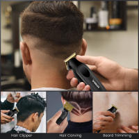 Solimpia Afeitadora eléctrica para hombres Recortadora de barba profesional Maquinilla de afeitar inalámbrica Recortadora de vello corporal Máquina de afeitar de vello facial recargable por USB para barbería HT-6267 - details 13