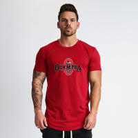Camiseta Deportiva de Algodón para Hombres Manga Suelta, Impresión Fresca de Verano, Moda Fitness - details 14
