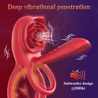 Anillo vibrador para pene Rose con 10 vibraciones, estimulador de clítoris y punto G, juguete sexual para parejas adultas, para hombres. - details 18