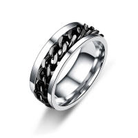 Anillos de cadena giratorios de titanio de acero para mujeres y hombres, anillo giratorio de descompresión, anillo de cadena multifuncional, anillo abridor de botellas, regalo - details 2