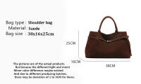 Bolsos de mano de gamuza sintética para mujer, carteras de diseñador de lujo, monederos Vintage, hebilla de cinturón, gran capacidad, axilas, hombro, 2024 - details 0