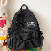 Mochila escolar con lazo para mujer y niña, morral bonito con personalidad, estilo universitario - details 22