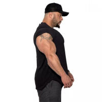Summer Gym Training Singlet Men Breathable Clothing Bodybuilding Sleeveless Tank Top Fitness Vest Muscle Running shirt for Male - details 3
