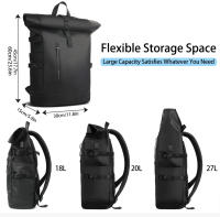 Heroic Knight-mochila enrollable impermeable para hombre y mujer, morral de viaje expandible con carga USB, bolso para portátil de gran capacidad - details 5
