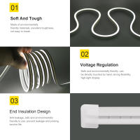Tira de neón alimentada por batería 5V 2835 120Leds/M cuerda de cinta Flexible señal de luz de neón LED decoración DIY para el hogar blanco/azul/rosa/amarillo - details 5