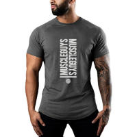 Summer Loose Graphic T Shirts Fitness Running Men's Cotton Short Sleeve - details 6