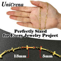 Cadena de Cruz de Acero Inoxidable Plateado UniCrena Alergénico para Hacer Joyería - details 1