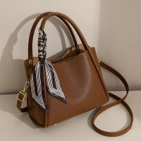 Bolsos de hombro con cintas simples para mujer, bandoleras versátiles de cuero PU de alta capacidad, novedad - details 14