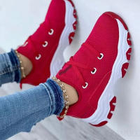 New White Sneakers Women Solid Color Shoes Woman Casual Shoes Mesh Breathable Platform Sneakers Ladies Sport Shoes Running - details 4
