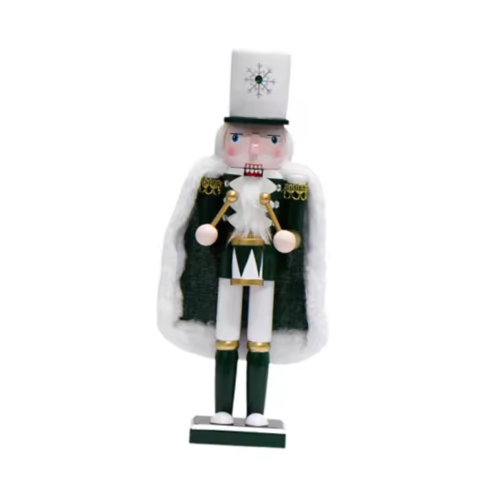 Artesanías de Cascanueces de Navidad, muñeco de Cascanueces pintado a mano, decoración navideña para estante, mesa, regalo de vacaciones, chimenea - 1