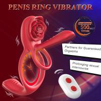 Anillo vibrador para pene Rose con 10 vibraciones, estimulador de clítoris y punto G, juguete sexual para parejas adultas, para hombres. - details 20
