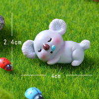 Modelo en miniatura Conjunto de 4 adornos de koala Figuras de bricolaje Juguetes Manualidades Modelo de resina de simulación Mini decoración de paisaje para regalos de decoración del hogar - details 7