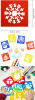 6 unids/set plantilla de dibujo hueca regla de pintura colorida dibujos animados animal estilo fruta plantilla de dibujo ovalado curva geométrica graffiti lavable multifuncional arte papelería DIY Prop tablero de dibujo regalo de cumpleaños creativo útil - details 0