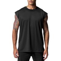 Mesh Quick Dry Tank Top for Men Summer Sleeveless Shirts Fitness Clothing Loose Gym Clothes Workout Solid Color Running Vest - details 2