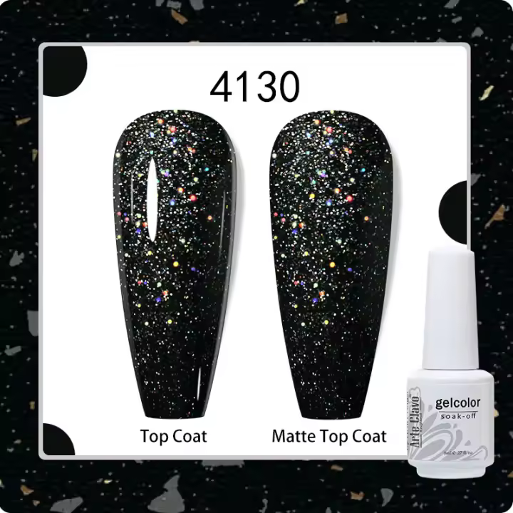 Arte Clavo-esmalte de uñas en Gel, barniz híbrido UV semipermanente, Base y capa superior, 8ml - 1