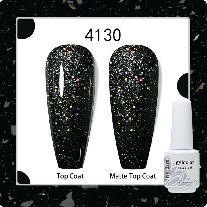 Arte Clavo-esmalte de uñas en Gel, barniz híbrido UV semipermanente, Base y capa superior, 8ml - 1