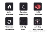 Guantes de Motocicleta de Invierno SUOMY A Prueba de Agua, Calientes, Pantalla Táctil, Rosa, Completos de Dedo - details 3