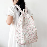 Mochila escolar coreana para estudiantes, mochilas florales blancas para niñas adolescentes, mochila Linda para mujeres, bolsa para libros de marca, mochila de nailon - details 10