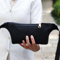 Riñonera informal de lona para mujer, para el pecho bolso cruzado, cinturón de viaje, deportivo, de hombro, a la moda - details 3