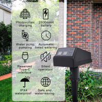 Temporizador de agua Solar, controlador automático de riego por goteo, sistema de riego de flores de jardín, dispositivo de Control de sincronización de energía Solar para césped - details 8