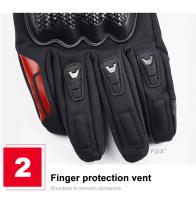 Guantes de Motocicleta de Invierno SUOMY A Prueba de Agua, Calientes, Pantalla Táctil, Rosa, Completos de Dedo - details 14