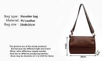 Bolso pequeño Boston de cuero PU para mujer, bandolera de diseñador de moda, bolso de hombro con almohada de viaje informal - details 1