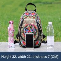 Mini mochila bordada para mujer, mochila con correa desmontable, bolso de pecho multifunción con una sola Correa - details 9