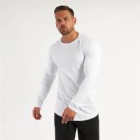 Gym T-Shirt Men Spring Cotton T-Shirt Fitness Men Solid Sports Tshirt O-neck Long Sleeve Tops Men Slim Fit Tee Shirts - details 18