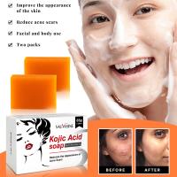 Jabón blanqueador de ácido kójico, Kit de 2 uds hecho a mano, Reduce el punto de drak, melasma, limpieza profunda, brillo de la piel, suave e hidrataizado - details 3