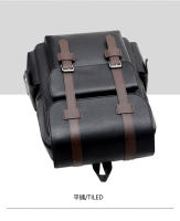 Nuevas mochilas con hebilla de cinturón, bolsos casuales retro británicos, mochilas de cuero PU suave, bolsos de viaje de gran capacidad para salir, mochilas escolares unisex para estudiantes - details 25