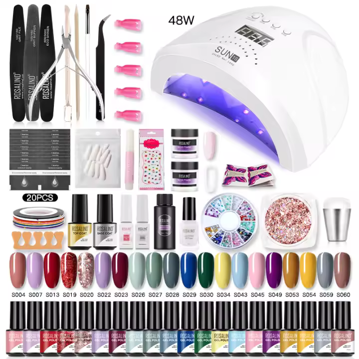 ROSALIND-Conjunto de esmaltes en Gel para uñas, herramientas de manicura, conjunto completo, para Semi permanente, necesita UV LED - 1