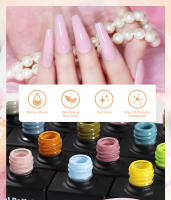 Parkson-Juego de esmaltes en Gel para uñas, Gel semipermanente para manicura semipermanente, lámpara UV, Color rosa, azul y morado, 4 piezas, para verano - details 1