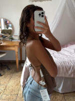 Top de Halter con Cuentas y Lentejuelas Sexy Escote en V, Espalda Abierta, Cordón, Vestido de Moda para Mujeres - details 9