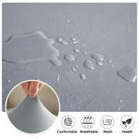Funda impermeable para silla de Bar de PU con respaldo, fundas para sillas de comedor, muebles extraíbles, funda para asiento de silla alta, parte inferior elástica - details 4