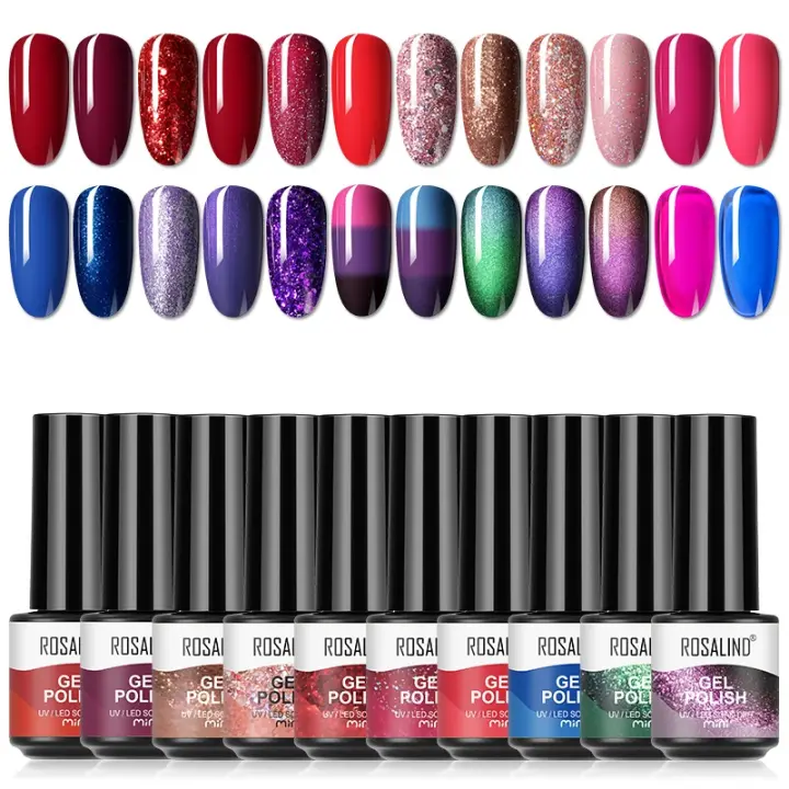 Rosalind-Juego de esmaltes de uñas, 12/20/24 piezas, lámpara UV /LED, gran oferta - 1