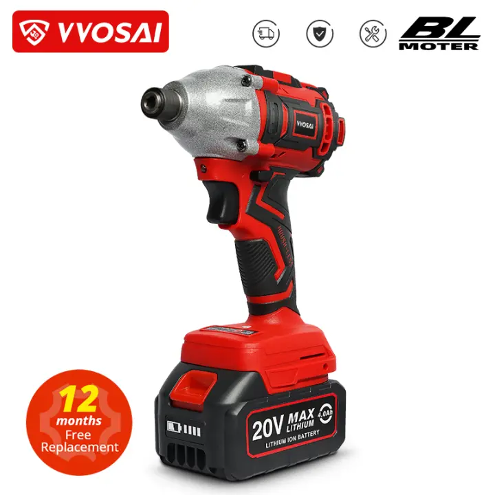 VVOSAI-destornillador eléctrico sin escobillas, taladro de impacto, batería recargable, 20V, 300nm - 1
