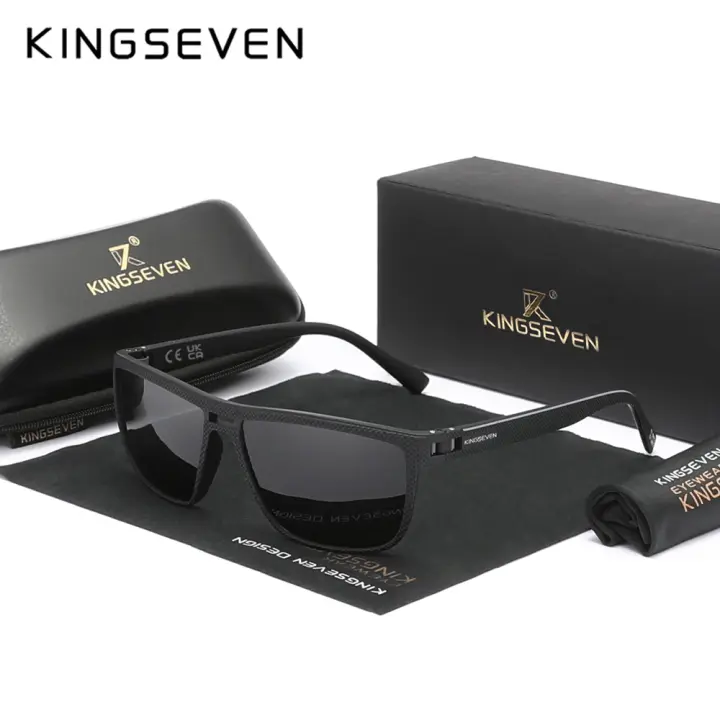 KINGSEVEN-gafas de sol polarizadas antideslizantes para hombre y mujer, protección ocular para conducir, UV400, TR90, de alta calidad, nuevo diseño - 1