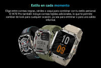 Blackview W70 Pro Sport Smartwatch, pantalla HD de 2.01'' TFT reloj inteligente resistente para exteriores con iluminación LED de emergencia, llamadas Bluetooth, brújula - details 33
