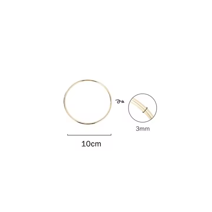 Flores Artificiales NUBECOM Circulo de Hierba de Metal Dorado de 10-40cm para Decoración de Boda y Baby Shower Producto Portátil - 1