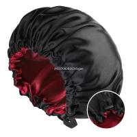 Gorro de Sátin de Doble Capa Ajustable Reversible Talla Grande Ideal para Cuidado del Cabello - details 7