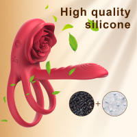 Anillo vibrador para pene Rose con 10 vibraciones, estimulador de clítoris y punto G, juguete sexual para parejas adultas, para hombres. - details 7