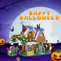 LOZ Halloween Building Block MOC Hut House Pumpkin uCarriage Happy Halloween Decoration Bricks for Boys Kids Toys Halloween Gift - details 2