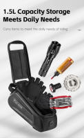 WEST BIKING-Bolsa de ciclismo para cuadro de tubo delantero superior, resistente al agua, funda de teléfono de 7,0 pulgadas, almacenamiento con pantalla táctil, bolsa para bicicleta de montaña y carretera - details 8