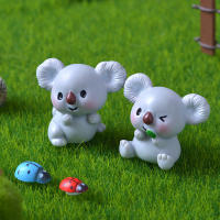 Modelo en miniatura Conjunto de 4 adornos de koala Figuras de bricolaje Juguetes Manualidades Modelo de resina de simulación Mini decoración de paisaje para regalos de decoración del hogar - details 2